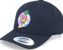 Kids Pineapple Surfer Summer Black Adjustable - Kiddo Cap
