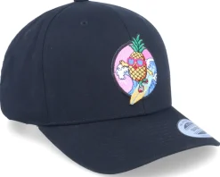 Kids Pineapple Surfer Summer Black Adjustable - Kiddo Cap