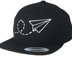 Kids Plane Black/White Kids Snapback - Kiddo Cap