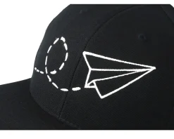 Kids Plane Black/White Kids Snapback - Kiddo Cap