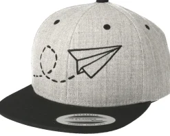 Kids Plane Grey/Black Kids Snapback - Kiddo Cap