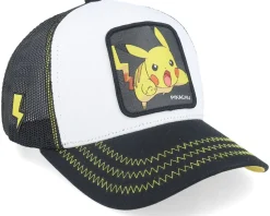 Kids Pokemon Pikachu Black/White Trucker - Capslab