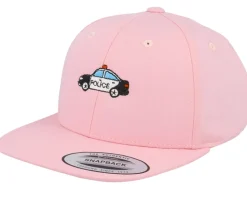 Kids Police Car Pink Snapback - Kiddo Cap