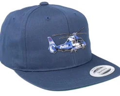 Kids Police Helicopter Navy Blue Snapback - Kiddo Cap