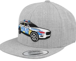 Kids Polisbil Heather Grey Snapback - Kiddo Cap