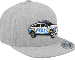 Kids Polisbil Heather Grey Snapback - Kiddo Cap