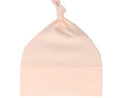 Kids Powder Pink Baby One-knot Beanie - Babybugz