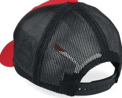 Kids Red Tractor Wide Patch Scarlet/Black Trucker - Kiddo Cap