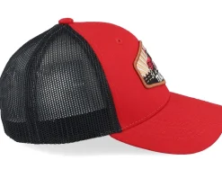 Kids Red Tractor Wide Patch Scarlet/Black Trucker - Kiddo Cap