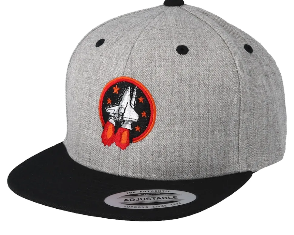Kids Rocket Roll Grey/Black Snapback - Kiddo Cap