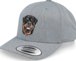 Kids Rottweiler Dog Patch Heather Grey Adjustable - Kiddo Cap