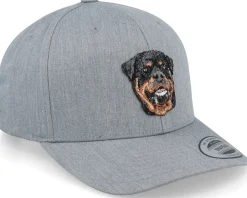 Kids Rottweiler Dog Patch Heather Grey Adjustable - Kiddo Cap