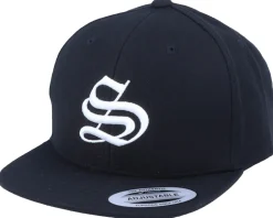 Kids S Letter 3D Black Snapback - Kiddo Cap