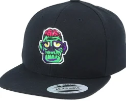 Kids Sad Zombie Brains Black Snapback - Kiddo Cap