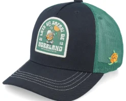 Kids Safari Cap Black/Stone Olive Trucker - SQRTN