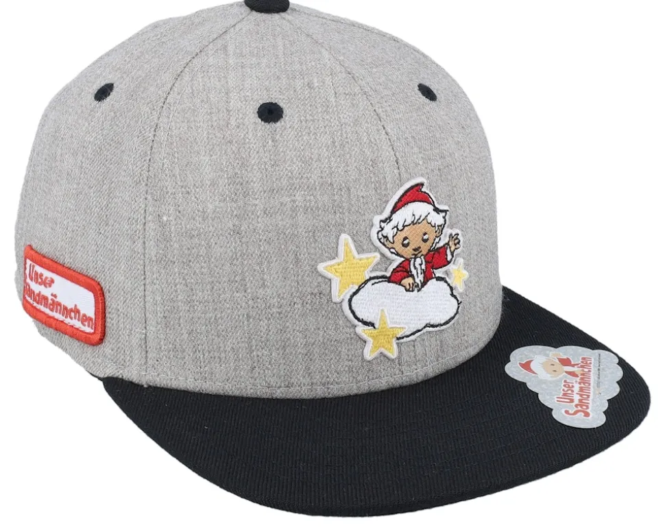 Kids Sandmännchen Cloud & Stars Heather Grey/Black Snapback - Unser Sandmännchen