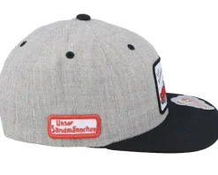 Kids Sandmännchen Patch Heather Grey/Black Snapback - Unser Sandmännchen