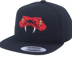 Kids Scarlet Red Viper Black Snapback - Kiddo Cap