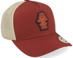 Kids Search Icon Boy Maroon Trucker - Rip Curl