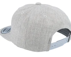 Kids Selma Engraved Patch Heather Grey Snapback - Kiddo Cap