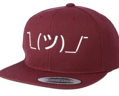 Kids Shrug Maroon/White Kids Snapback - Kiddo Cap