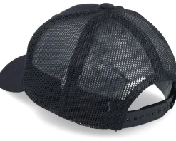 Kids Skater Cat Patch Black Trucker - Kiddo Cap