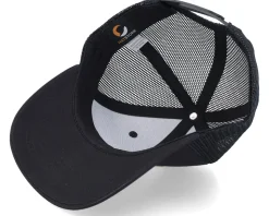 Kids Skater Cat Patch Black Trucker - Kiddo Cap