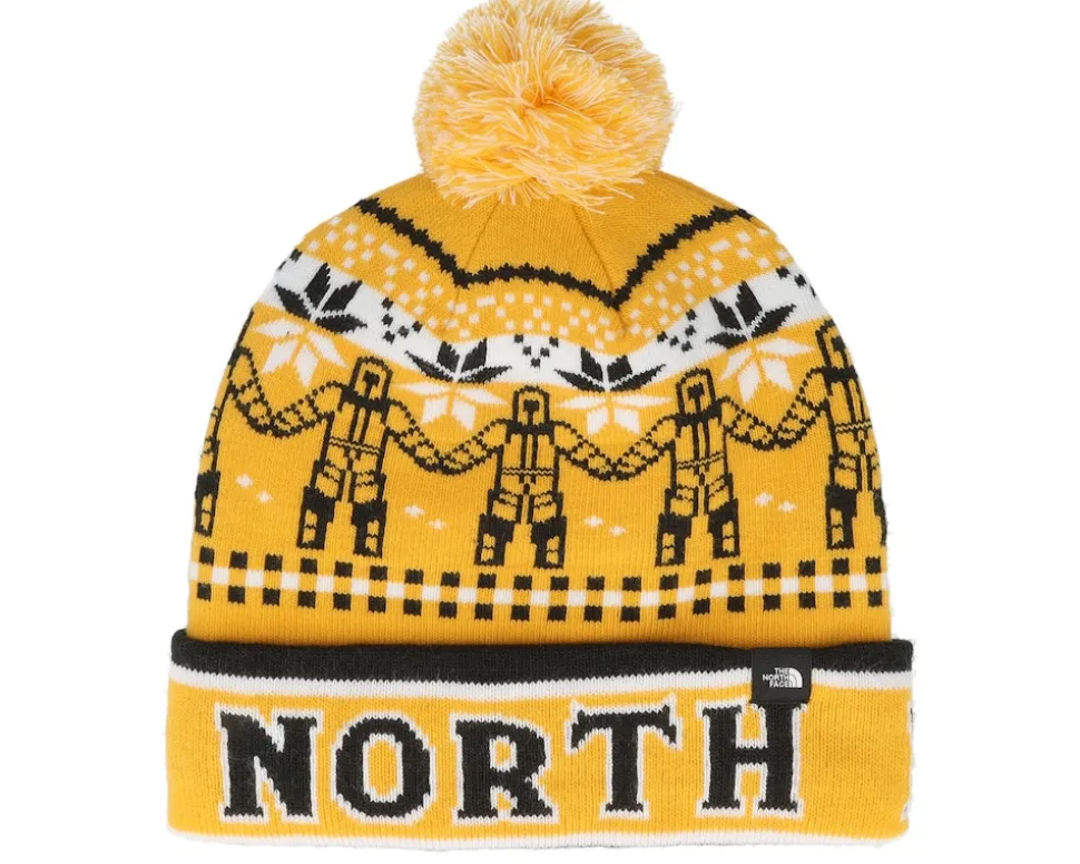 Kids Ski Tuke Yellow Pom - The North Face