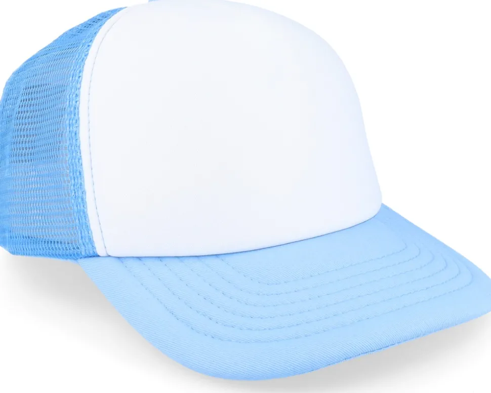 Kids Skyblue/White Vintage Foam Trucker - Beechfield