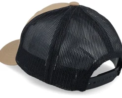 Kids Smiling Teddy Patch Caramel/Black Trucker - Kiddo Cap