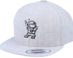 Kids Space Pose Heather Grey Snapback - Kiddo Cap