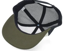 Kids Spinosaurus Skeleton Ivory/Black/Dark Mesh Trucker - Kiddo Cap