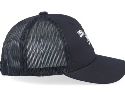 Kids Spinosaurus Skeleton Patch Black Trucker - Kiddo Cap