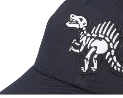 Kids Spinosaurus Skeleton Patch Black Trucker - Kiddo Cap