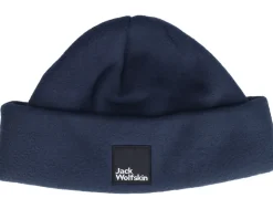 Kids Spirit Fleece Beanie Y Night Blue Cuff - Jack Wolfskin