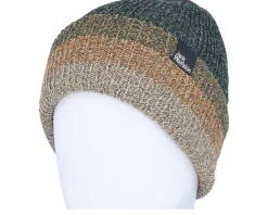 Kids Spirit Knit Beanie Y Slate Green Cuff - Jack Wolfskin