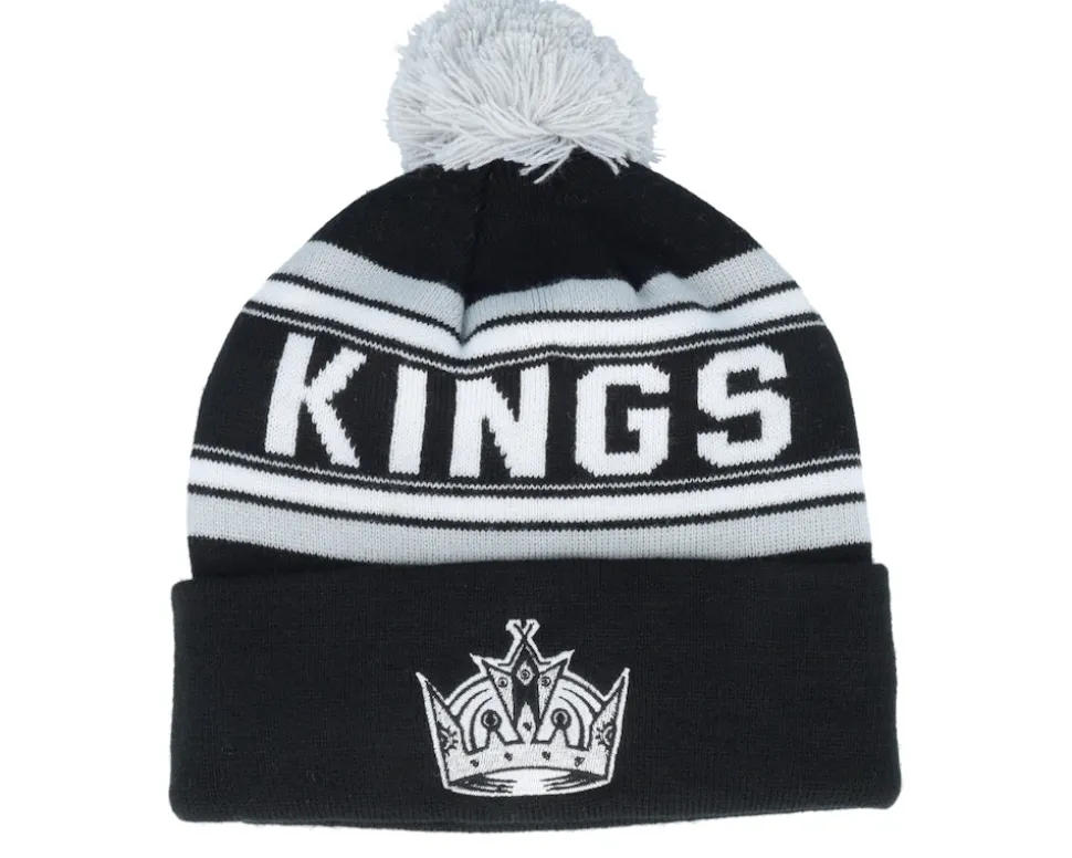 Kids St. Louis Blues Jacquard Cuff Beanie Blue/Yellow Pom - Outerstuff