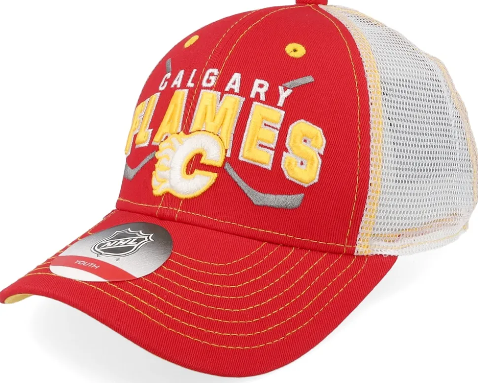 Kids St. Louis Blues Lockup Meshback Blue/White/Yellow Trucker - Outerstuff