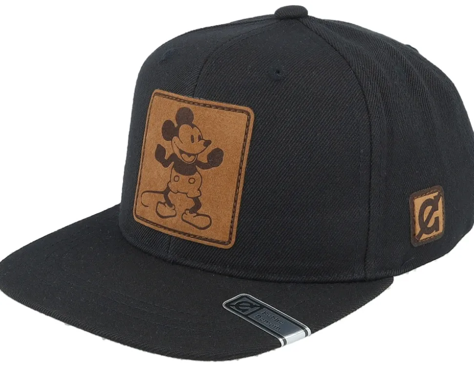 Kids Steamboat Wilie Engraved Patch Black Snapback - Public Domain