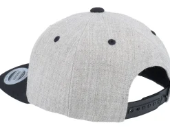 Kids Stegosaurus Patch Heather Grey/Black Snapback - Kiddo Cap