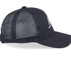 Kids Stegosaurus Skeleton Patch Black Trucker - Kiddo Cap