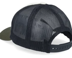 Kids Stegosaurus Skeleton Ivory/Black/Dark Mesh - Kiddo Cap