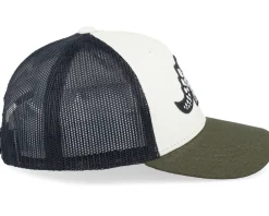 Kids Stegosaurus Skeleton Ivory/Black/Dark Mesh - Kiddo Cap
