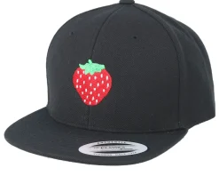 Kids Strawberry Black Snapback - Kiddo Cap
