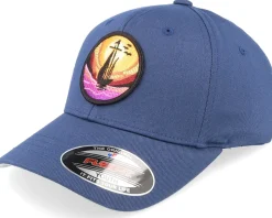 Kids Summer Sail Boat Ship Navy Flexfit - Kiddo Cap