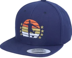 Kids Sunset Football Logo Navy Snapback - Forza