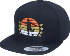 Kids Sunset Football Logo Black Snapback - Forza