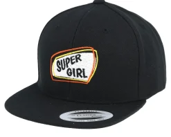 Kids Supergirl Black Snapback - Kiddo Cap