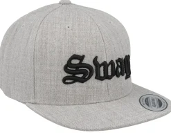 Kids Swag Old English 3d Heather Grey Snapback - Kiddo Cap