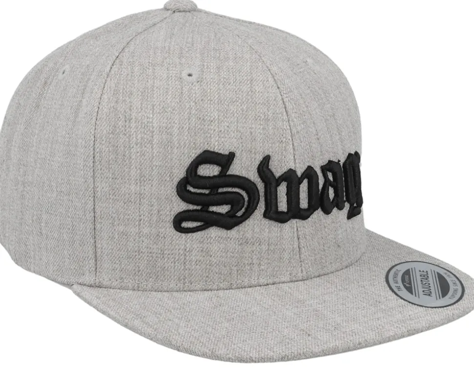 Kids Swag Old English 3d Heather Grey Snapback - Kiddo Cap